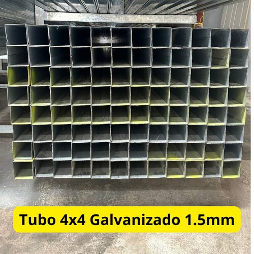 Tubo 4x4 Galvanizado 1.5mm