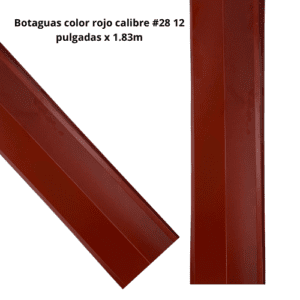 Botaguas color rojo calibre #28 12 pulgadas x 1.83m