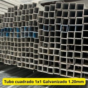 Tubo cuadrado Hierro 1x1 Galvanizado 1.20mm