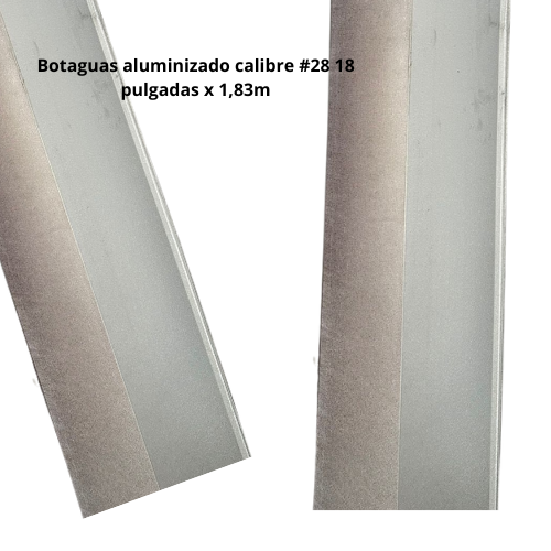 Botaguas aluminizado calibre #28 18 pulgadas x 1,83m